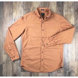 J.Crew Slim Untucked Garment Dye Button-Up Shirt Size Small Chambray Feel Heavy